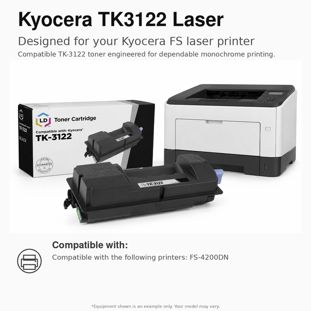 Alt view image 6 of 7 - LD Products Compatible Toner Cartridge Replacement for Kyocera TK-3122 1T02L10US0 (Black, 5-Pack)