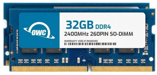 Main image of OWC 64GB (2x32GB) DDR4 2400 PC4-19200 CL17 2Rx8 260-pin 1.2V SODIMM Memory RAM Module Upgrade Compatible with GMKtec NucBox 4
