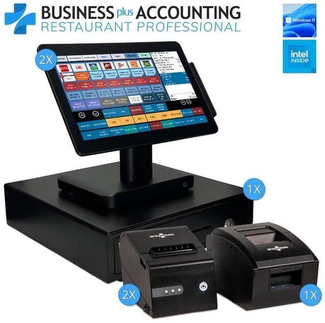 Main image of Business Software Solutions Inc. Elite III Restaurant Point of Sale System - 2 Stations