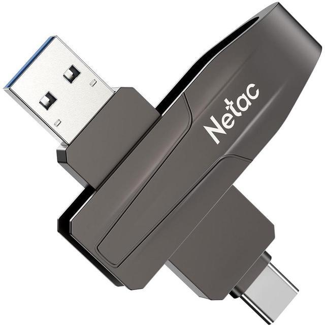 Alt view image 2 of 5 - Netac 128GB Portable External USB Solid State Drive up to 550MB/s Type-c and USB 3.2 Dual Interface for Data Storage, Expansion of Storage for Photos/Videos/Music/Files, US8