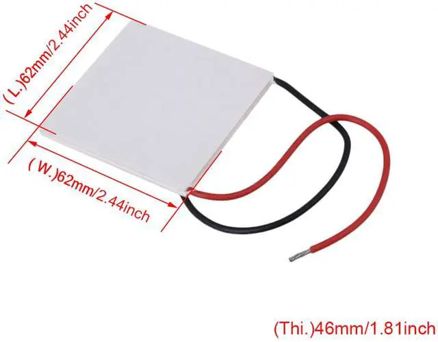 Alt view image 4 of 5 - BQLZR Semiconductor Refrigeration Tablets 62mmx62mmHeatsink Thermoelectric Cooler Cooling White TEC1-12730 253W Thermoelectric Peltier Semiconductor Clip Cooler