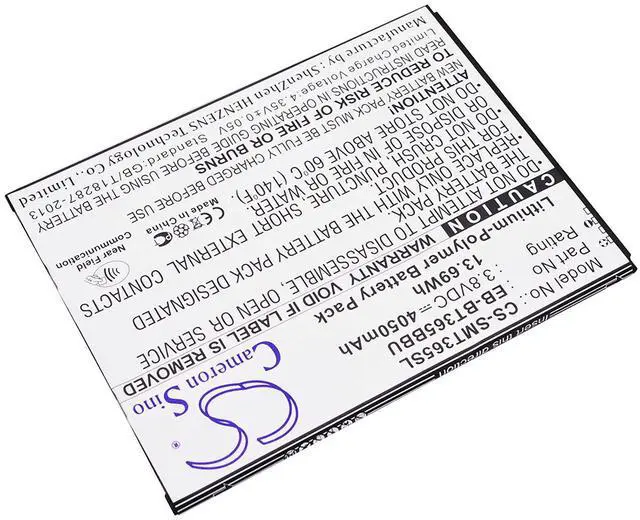 Alt view image 2 of 4 - Battery Replacement for samsung SM-T390N SM-T390 Galaxy Tab Active 2 8.0 TD-LTE SM-T395 SM-T395 Galaxy Tab Active 2 LT EB-BT365BBC EB-BT365BBE EB-BT365BBU EB-BT365BBUBUS GH43-04317A (4050mAh/3.8V)