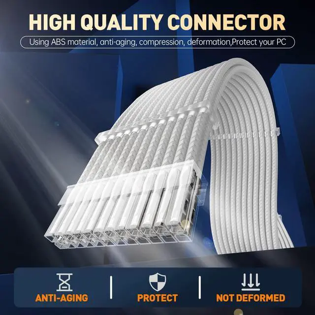 Alt view image 3 of 5 - AsiaHorse 16AWG PSU Cable Extension Kit, Sleeved Custom Mod GPU PC Audio Video Power Supply Soft Braided Cables with Comb Kit, 24P/8P to 6+2P/ 8P to 4+4P 30CM