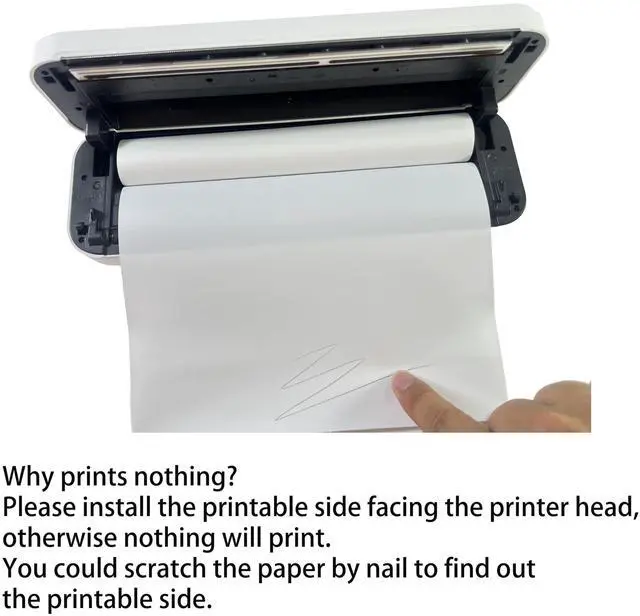 Alt view image 5 of 5 - 8 rolls (about 200 pages), thermal printer paper 8.5 x 11, letter, rolled, 3 proofing, not quick dry for pen, BPA free. For IOOIOO, Peripage, Munbyn, Jadens, Hprt, Phomemo(lasting 10-15 years)