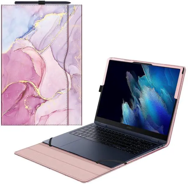 Main image of Fintie Sleeve Case Cover for 15.6" Samsung Chromebook Plus XE550XGAA / Samsung Galaxy Book4 360 NP960XGK / Book3 360 NP750QFG / Book2 Pro 360 NP950QED / Book2 Pro NP950XED, Glittering Marble