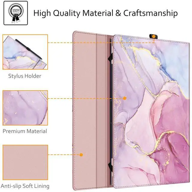 Alt view image 3 of 5 - Fintie Sleeve Case Cover for 15.6" Samsung Chromebook Plus XE550XGAA / Samsung Galaxy Book4 360 NP960XGK / Book3 360 NP750QFG / Book2 Pro 360 NP950QED / Book2 Pro NP950XED, Glittering Marble