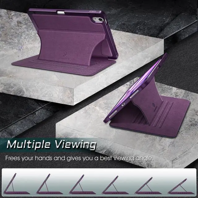Alt view image 4 of 5 - Fintie Magnetic Stand Case for iPad Air 11-inch M3 (2025) / M2 (2024), iPad Air 5th (2022) / 4th Generation (2020) 10.9 Inch - Multiple Angles Shockproof TPU Cover with Pencil Holder, Purple