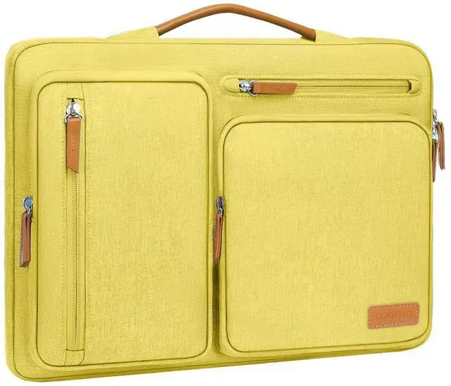 Main image of MOSISO 360 Protective Laptop Case 13.3 inch, 13-13.3 inch Laptop Sleeve Compatible with MacBook Air/Pro 13 / Pro 14,HP Dell Acer ASUS,Side Open Carrying Case with 4 Zipper Pockets&Handle, Yellow