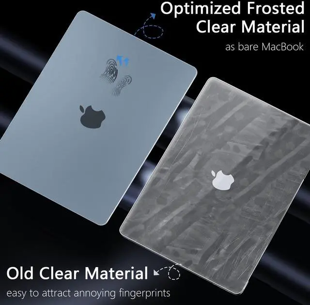 Alt view image 4 of 5 - Batianda Matte Ultra-Thin Case for M4 New MacBook Pro 16 inch 2024 2023 2021 Release Model A3403 A3186 A2991 Durable Fingerprint-Resistant, Precision Fit, with TPU Keyboard Cover, Steel Blue