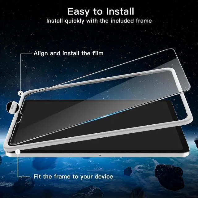 Alt view image 5 of 5 - JETech iPad Pro 12.9-Inch (2020/2018 Model, 4th/3rd Generation) Case and Screen Protector Bundle