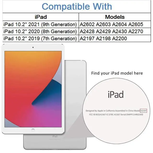 Alt view image 2 of 5 - Topwin Cute Crown Case for iPad 10.2 2021/2020/2019 (9th/8th/7th Gen) - Bling Diamond Elegant PU Leather Smart Auto Sleep/Wake Stand Shockproof Girly for Apple iPad 7/8/9 10.2 Inch (Black)