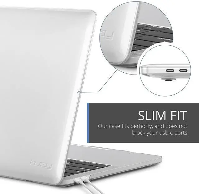 Alt view image 2 of 5 - Kuzy Clear MacBook Pro 13 inch Case 2020 2024 2023 2022 2021-2016 M2 M1 - A2338 A2289 A2251 A2159 A1989 A1708 A1706 Plastic Hardshell Cover for 13 inch MacBook Pro Case, Clear