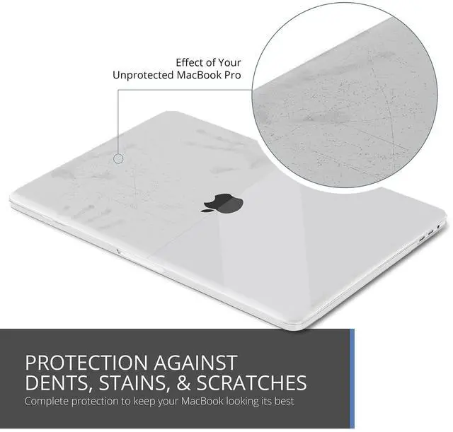 Alt view image 5 of 5 - Kuzy Clear MacBook Pro 13 inch Case 2020 2024 2023 2022 2021-2016 M2 M1 - A2338 A2289 A2251 A2159 A1989 A1708 A1706 Plastic Hardshell Cover for 13 inch MacBook Pro Case, Clear
