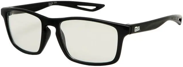 Main image of LEVEL UP Strike Blue Light Blocking Glasses - Computer Reading & Gaming Eyewear for Gamers to Filter UV Glare & Anti Eyestrain - Men, Women & Kids Black Frame Clear Lenses Reader Spectacles