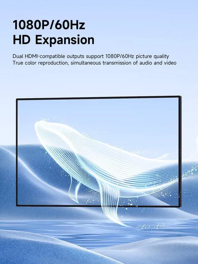 Alt view image 4 of 5 - Hagibis USB 3.0 or USB C to Dual HDMI Adapter for Mac&Windows, MST Dual Monitor Converter Triple Display for Apple M1/M2/M3 Chip HDMI Splitter Extended for MacBook Pro Air Mac Mini Studio