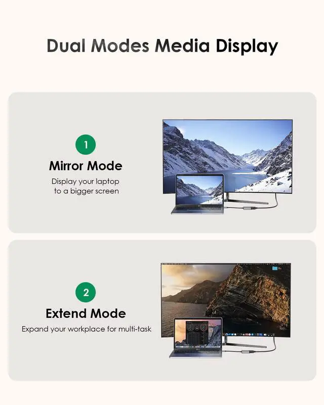 Alt view image 4 of 5 - LENTION USB C to VGA Cable Adapter,Type C to VGA Monitor Converter Compatible 2023-2016 MacBook Pro 13/15/16,New Mac/MacBook Air/Surface,iPad Chromebook,Galaxy,Dell XPS,Phone,More(1080VGA,Space Gray)