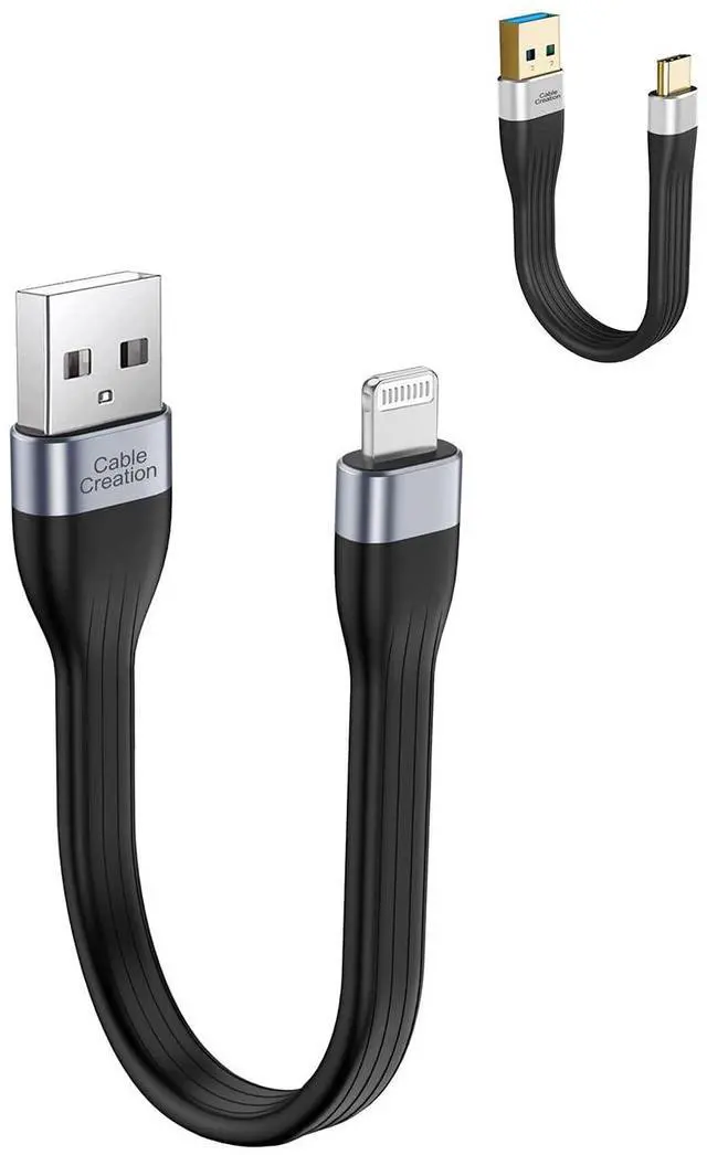 Main image of CableCreation Bundle  2 Items Short USB 3.1 A to USB C Cable 5 inch + Short USB A to Lightning Cable 0.5ft