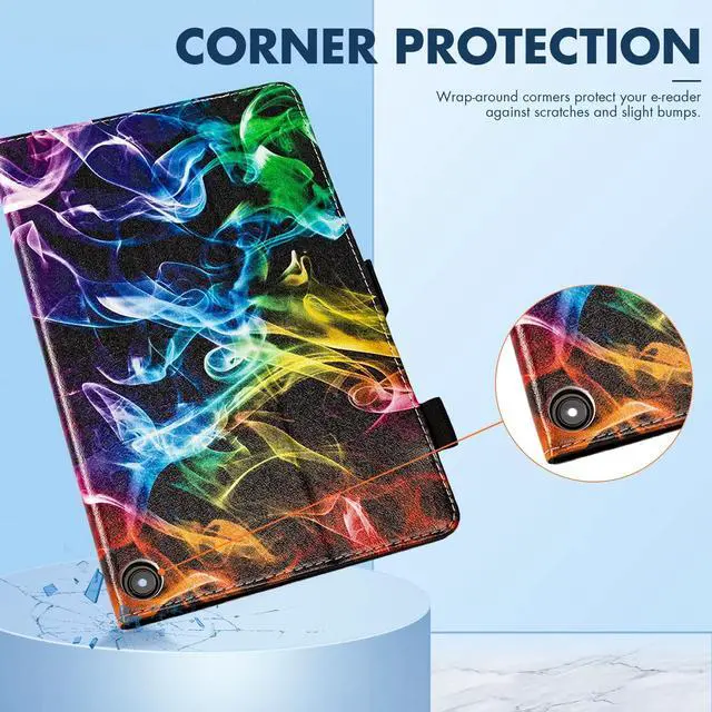 Alt view image 3 of 4 - Dteck for  Fire Max 11 Tablet Case 11" (13th Generation) 2023, PU Leather Shell TPU Back Cover Fold Stand Case with Auto Sleep Wake, Adjustable Viewing Angles, Cute Folio Slim Case, Colorful