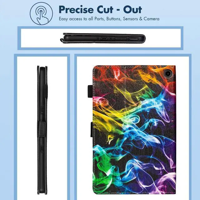 Alt view image 4 of 4 - Dteck for  Fire Max 11 Tablet Case 11" (13th Generation) 2023, PU Leather Shell TPU Back Cover Fold Stand Case with Auto Sleep Wake, Adjustable Viewing Angles, Cute Folio Slim Case, Colorful