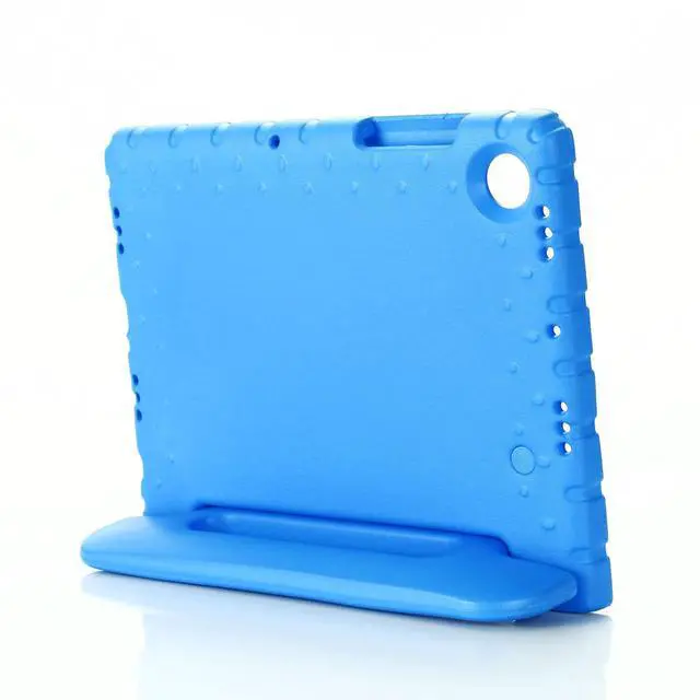 Alt view image 4 of 5 - Dteck for Samsung Galaxy Tab A8 (10.5") Tablet Case 2022 Release (SM-X200/SM-X205), Durable EVA Foam Lightweight Kids Case with Handle and Kickstand, Drop Proof Shockproof Protective Cute Cover, Blue