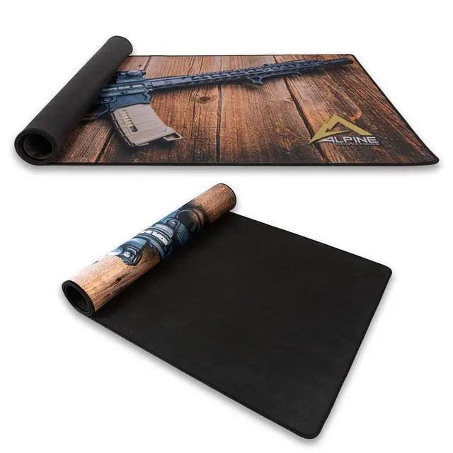 Alt view image 2 of 5 - Alpine Innovations Surface Mat with Stitched Edges | Giant Mouse Pad 16 x 33 | Durable Non-Slip Rubber Base | Computer Keyboard Pad for Desktops | Tactical