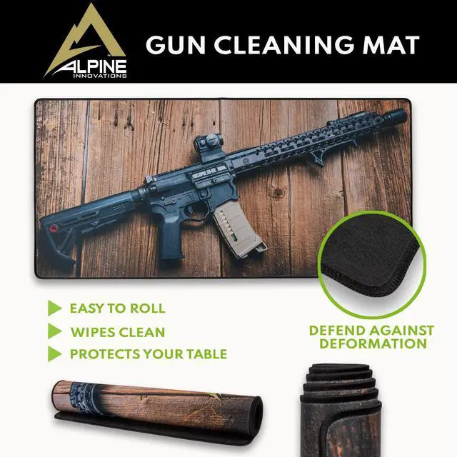 Alt view image 3 of 5 - Alpine Innovations Surface Mat with Stitched Edges | Giant Mouse Pad 16 x 33 | Durable Non-Slip Rubber Base | Computer Keyboard Pad for Desktops | Tactical