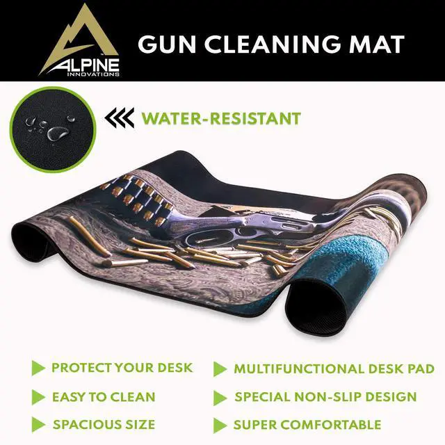 Alt view image 5 of 5 - Alpine Innovations Surface Mat with Stitched Edges | Giant Mouse Pad 16 x 33 | Durable Non-Slip Rubber Base | Computer Keyboard Pad for Desktops | Tactical