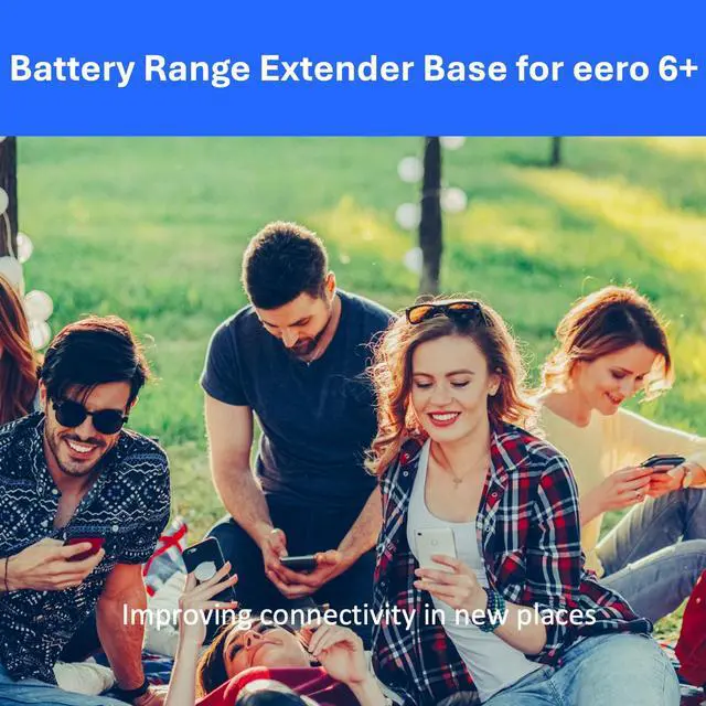 Alt view image 4 of 5 - Mission Cables Portable Range Extending Battery Accessory for eero 6+ (Move eero 6+ Anywhere Around Your Home)