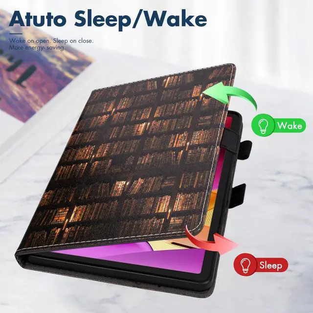Alt view image 2 of 5 - Dteck for Amazon Fire Max 11 Tablet Case 11" (13th Generation) 2023, PU Leather Shell TPU Back Cover Fold Stand Case with Auto Sleep Wake, Adjustable Viewing Angles, Cute Folio Slim Case, Bookshelf