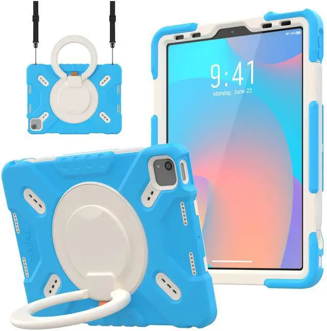 Main image of Triple Shockproof Case for iPad Air 5th/4th Generation 10.9 inch 2022/2020 and iPad Pro 11 Case 2022 2021 2020 2018 Gen, Kids Boy Girl Cover with Kickstand & Shoulder Strap (Blue)