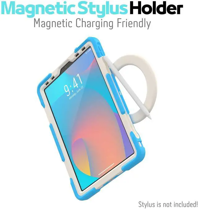 Alt view image 5 of 5 - Triple Shockproof Case for iPad Air 5th/4th Generation 10.9 inch 2022/2020 and iPad Pro 11 Case 2022 2021 2020 2018 Gen, Kids Boy Girl Cover with Kickstand & Shoulder Strap (Blue)