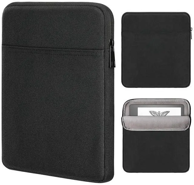 Main image of Moko Kindle Sleeve Compatible with Kindle Scribe 10.2 inch (2024 and 2022 Release), Protective Pouch Bag Case Cover with Dual Pockets and Pen Holder, Scratch-Resistant Soft Fluffy Lining, Black