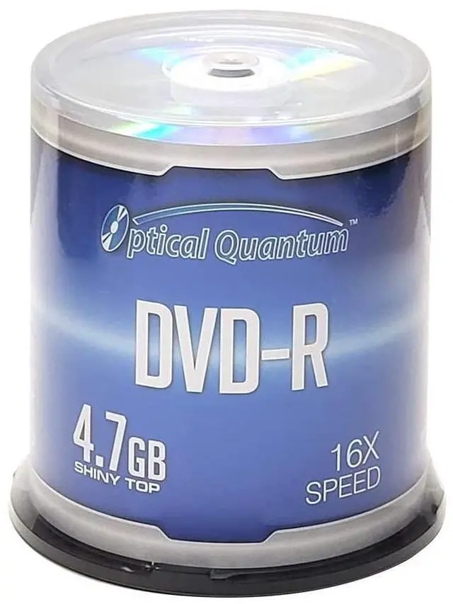 Main image of Optical Quantum DVD-R 4.7GB 16x Shiny Silver Top Media Disc - 100 Disc Spindle (FFP) OQDMR16ST-BX