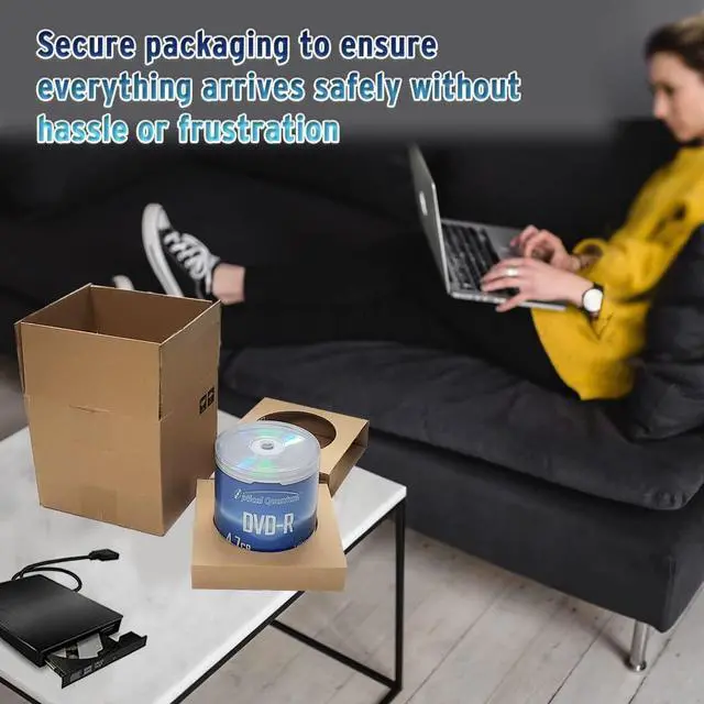 Alt view image 3 of 5 - Optical Quantum DVD-R 4.7GB 16x Shiny Silver Top Media Disc - 100 Disc Spindle (FFP) OQDMR16ST-BX