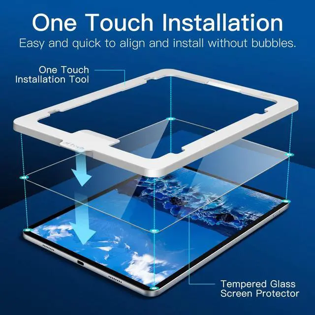 Alt view image 5 of 5 - JETech iPad Air 5/4 (2022/2020 5th/4th Generation 10.9-Inch) Clear Back Case and Screen Protector Bundle