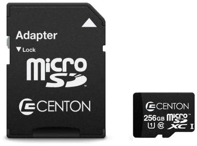 Main image of Centon Electronics Micro SD Card, UHS-I / A1 / V10 / U1 / Class 10 Flash Memory Card for Phones, Tablets, Cameras, and More, 256GB