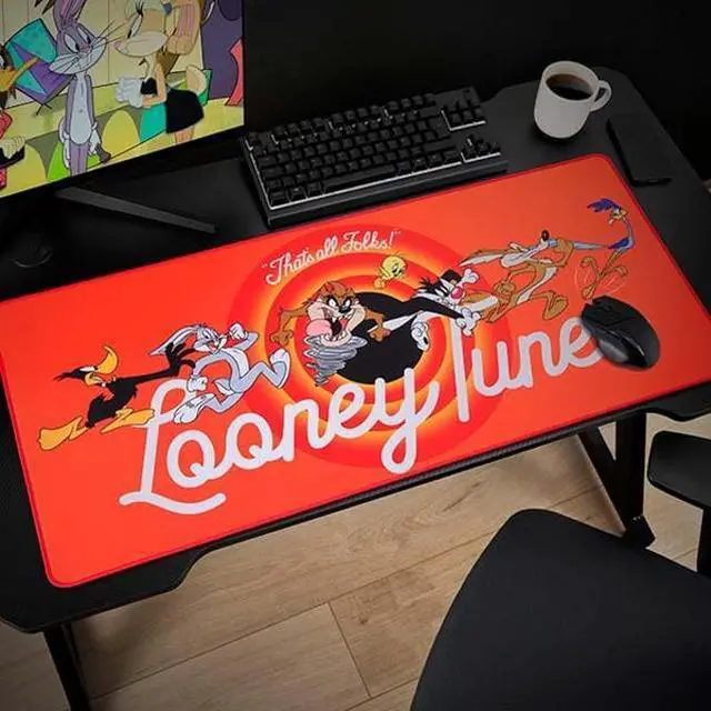 Alt view image 2 of 5 - Looney Tunes XXL Mouse Pad 35 in x 15.7 in - Gift Looney Tunes Gaming Desk pad 90 mm x 40 mm - Official Licensed