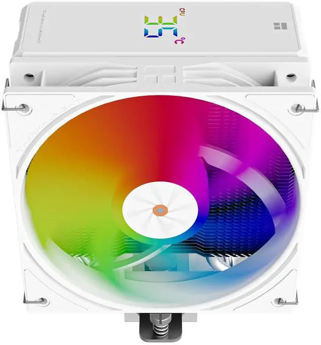 Alt view image 5 of 5 - Thermalright Assassin X 120R Digital ARGB White CPU Cooler, Digital Screen Top Cover, TL-P12W-S PWM Quiet Fan CPU Air Cooler, Computer Heatsink Cooling, Support AM4/AM5,Intel LGA1851/1700/115X/1200