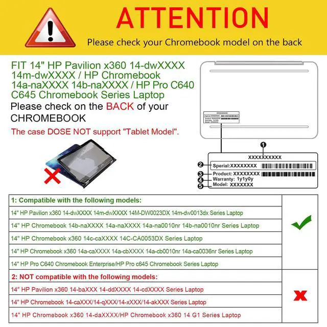 Alt view image 2 of 5 - Fintie Sleeve Case Cover for 14" HP Pavilion x360 14-dwXXXX 14m-dwXXXX 14M-DW0023DX / Chromebook 14a-naXXXX 14b-naXXXX/Pro C640 Chromebook Enterprise/HP Pro c645, Black