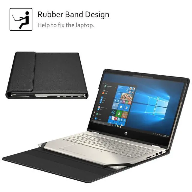 Alt view image 4 of 5 - Fintie Sleeve Case Cover for 14" HP Pavilion x360 14-dwXXXX 14m-dwXXXX 14M-DW0023DX / Chromebook 14a-naXXXX 14b-naXXXX/Pro C640 Chromebook Enterprise/HP Pro c645, Black