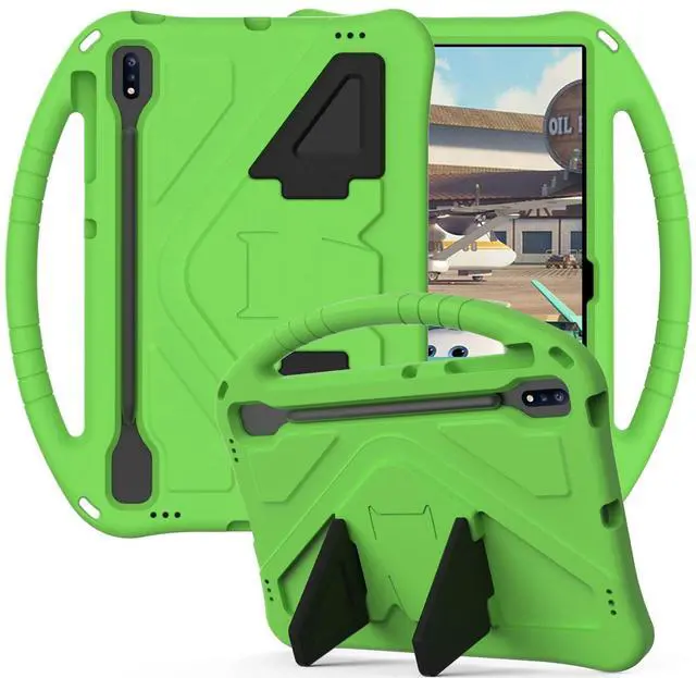 Main image of Dteck Galaxy Tab S10/S9/S8 Ultra 14.6" Case - Lightweight Shockproof Rugged EVA Kids Case with Handle, Stand, Pencil Holder, Childproof - Green