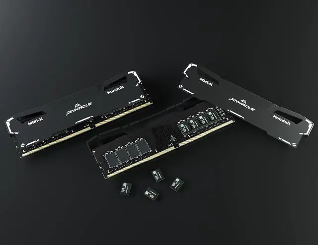 Alt view image 4 of 5 - Timetec Pinnacle Konduit 16GB KIT(2x8GB) DDR4 3200MHz PC4-25600 CL16-18-18-38 XMP2.0 Overclocking 1.35V Compatible for AMD and Intel Desktop Gaming PC Memory Module RAM - Black