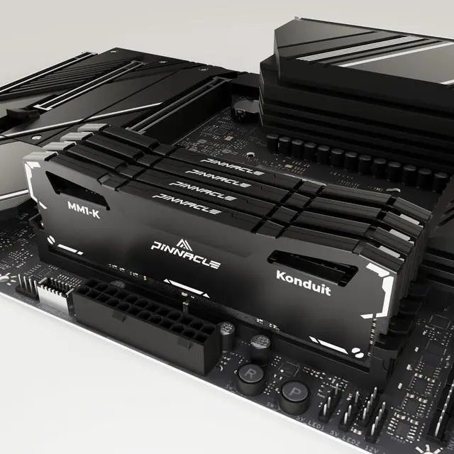 Alt view image 3 of 5 - Timetec Pinnacle Konduit 16GB KIT(2x8GB) DDR4 3200MHz PC4-25600 CL16-18-18-38 XMP2.0 Overclocking 1.35V Compatible for AMD and Intel Desktop Gaming PC Memory Module RAM - Black