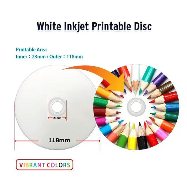 Alt view image 2 of 5 - Prodisc DVD-R 16X 4.7GB White Inkjet Hub Printable - 100 Discs (Japanese Limited Edition)