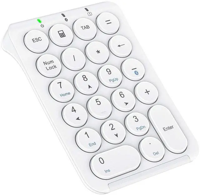 Main image of iClever Number Pad, KP08 Bluetooth Number Pad, Ultra Slim and Lightweight, USB-C Charge, Number Pad for Laptop, iPad, Mac, iMac, Tablet, PC Desktop