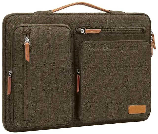 Main image of MOSISO 360 Protective Laptop Case 13.3 inch, 13-13.3 inch Laptop Sleeve Compatible with MacBook Air/Pro 13 / Pro 14,HP Dell Acer ASUS,Side Open Carrying Case with 4 Zipper Pockets&Handle, Carob Brown