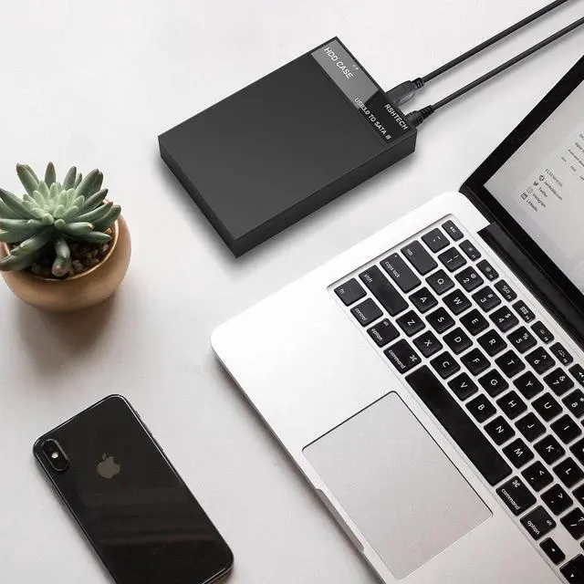 Alt view image 2 of 5 - Hard Drive Enclosure, RSHTECH USB 3.0 to SATA External Hard Drive Docking Station for 3.5 inch SATA I/II/III HDD SSD Up to 16TB Support UASP (Black)