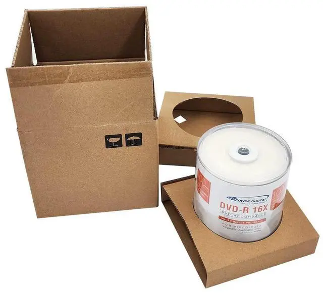 Alt view image 3 of 5 - Vinpower Digital DVD-R 4.7GB 16x White Inkjet Printable Hub Recordable Media - 100 Disc Cake Box Spindle