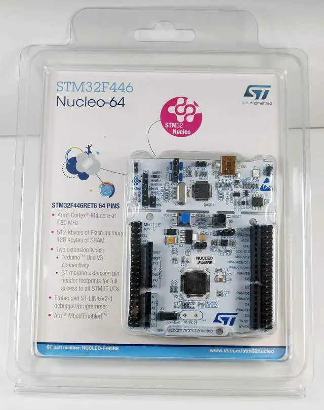 Alt view image 2 of 5 - STM32 Nucleo Development Board with STM32F446RE MCU NUCLEO-F446RE