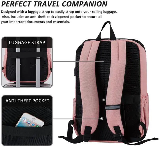 Alt view image 4 of 5 - MAXTOP Deep Storage Laptop Backpack with USB Charging Port[Water Resistant] College Computer Bookbag Fits 16 Inch Laptop